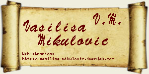 Vasilisa Mikulović vizit kartica